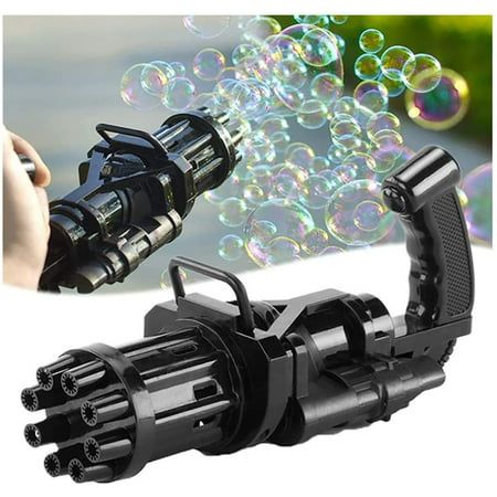 132 Holes Automatic Bubble Machine Racket Launcher For Kids