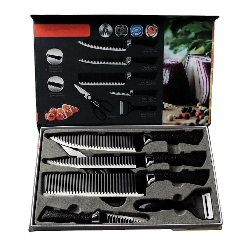 6 Pcs Non-Stick Knife Set For Kitchen, Professionals, Chef, Super Sharp High Carbon