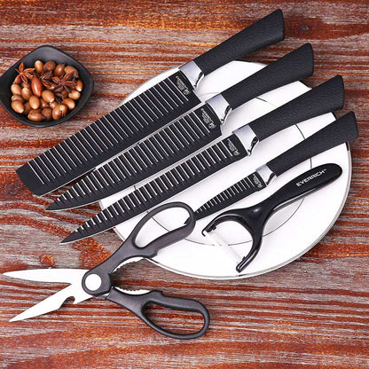 6 Pcs Non-Stick Knife Set For Kitchen, Professionals, Chef, Super Sharp High Carbon