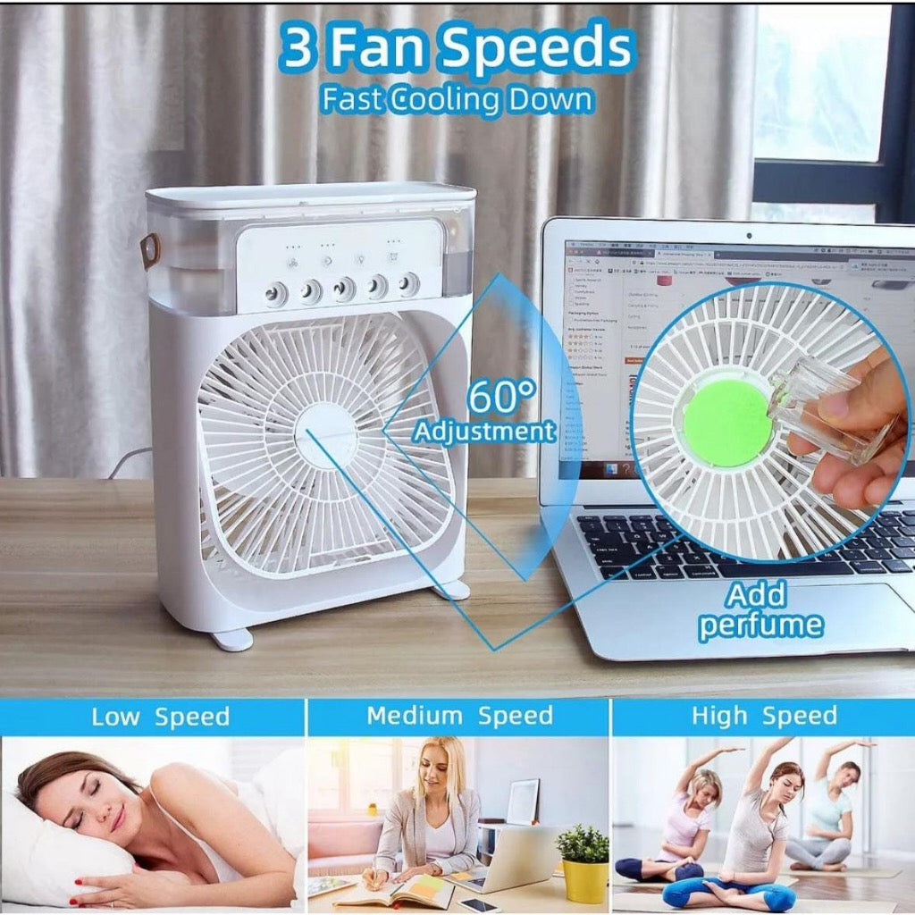 Portable Air Conditioner Fan, Humidifier, Mini cooling fan/Spray cooling fan/Portable mini ac cooling fan